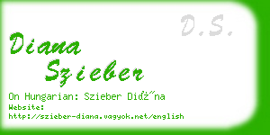 diana szieber business card